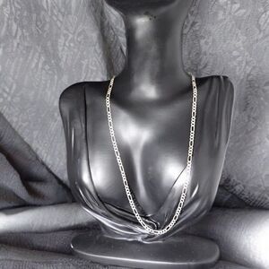 Sterling Silver Signed .925 MEX AO1 Chain Link Necklace 19"